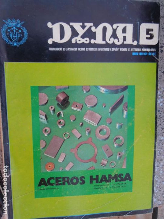 Sammeln von Zeitschriften und Zeitungen: DYNA REVISTA N&ordm; 5 - MAYO -1974 - ASOCIACI&Oacute;N NACIONAL INGENIEROS INDUSTRIALES ESPA&Ntilde;A-VER INDICE