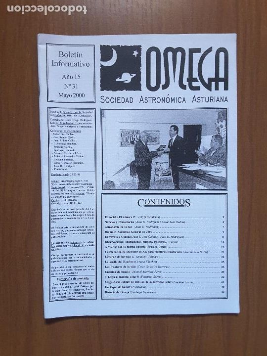 Collectionnisme de Revues et Journaux: Omega 31 - Bolet&iacute;n Sociedad Astron&oacute;mica Asturiana