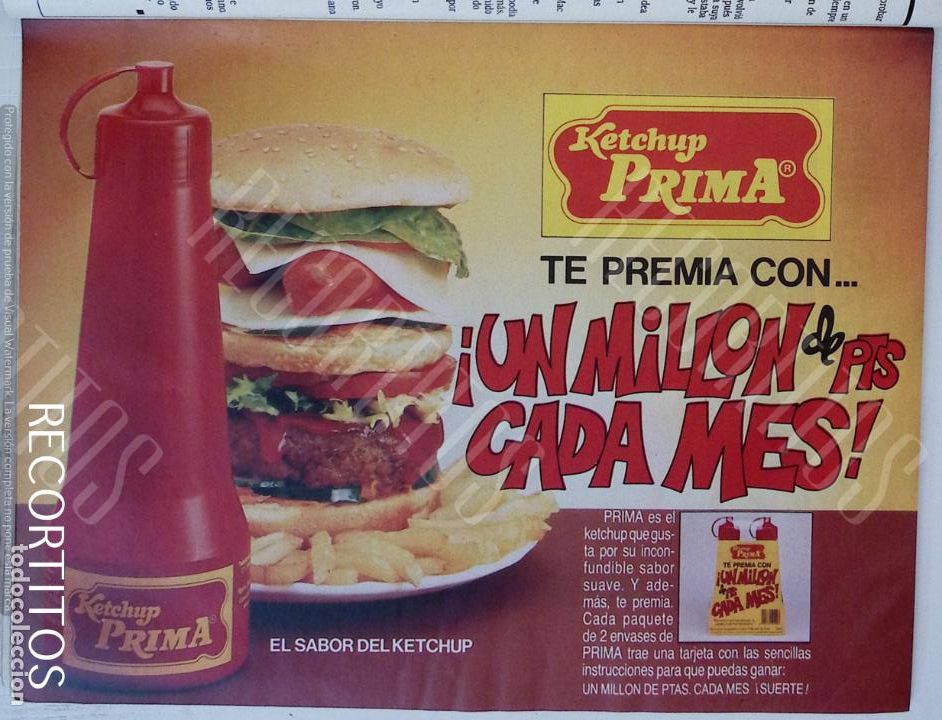 Coleccionismo de Revistas y Peri&oacute;dicos: ketchup prima ANUNCIO PUBLICIDAD