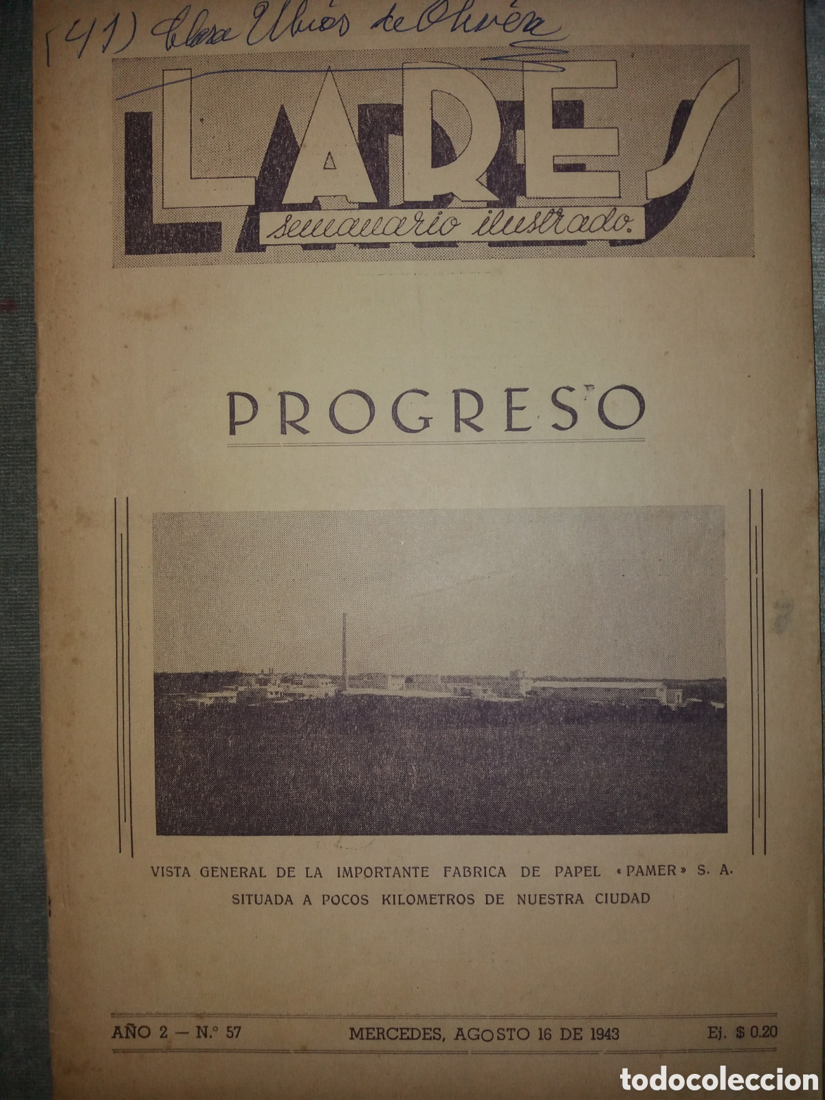 Coleccionismo de Revistas y Peri&oacute;dicos: Revista De Mercedes 1943 Jose Rocca Ganador Ciclismo Y Mas Uruguay
