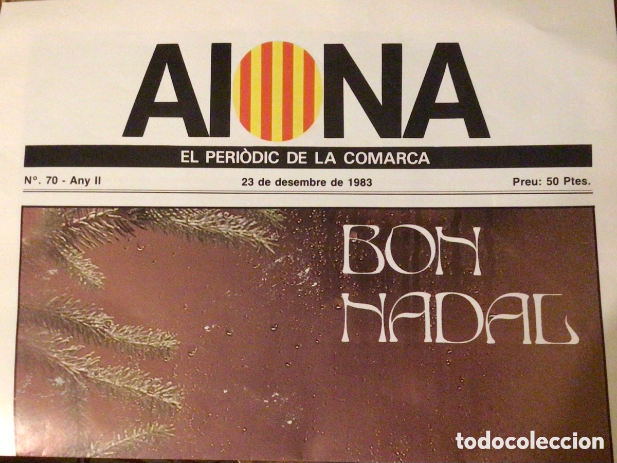 Coleccionismo de revistas y peri&oacute;dicos: PORTADA SEMANARIO AIONA. Publicaci&oacute;n de Igualada del a&ntilde;o 1983