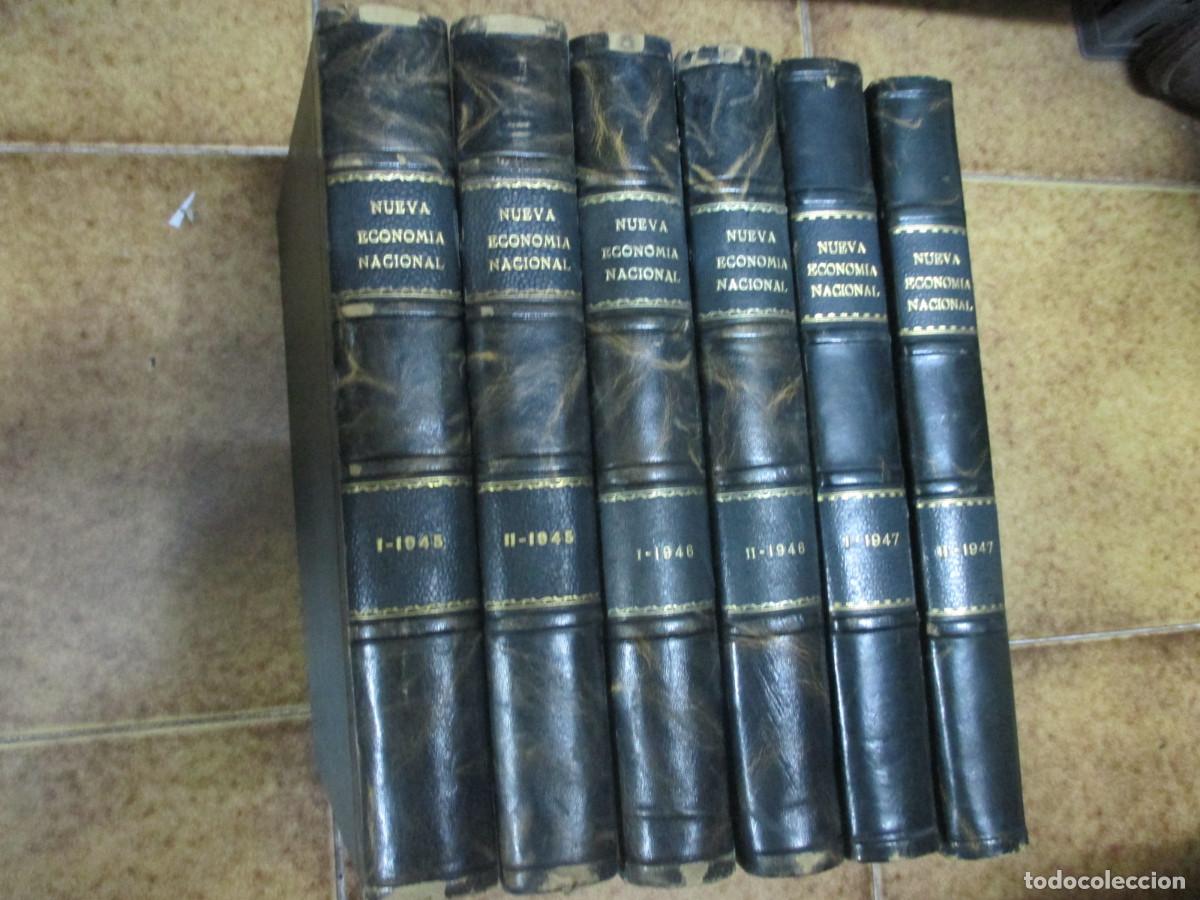 Sammeln von Zeitschriften und Zeitungen: Revista Nueva Econom&iacute;a Nacional, seis tomos por semestres a&ntilde;os 1945-46-47. Precio por tomo