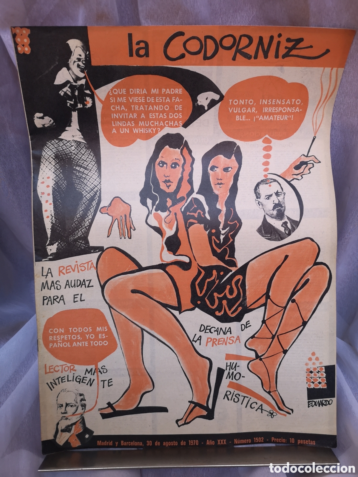 Coleccionismo de Revistas y Peri&oacute;dicos: Revista La Codorniz n&ordm;1502 del 30 de agosto de 1970