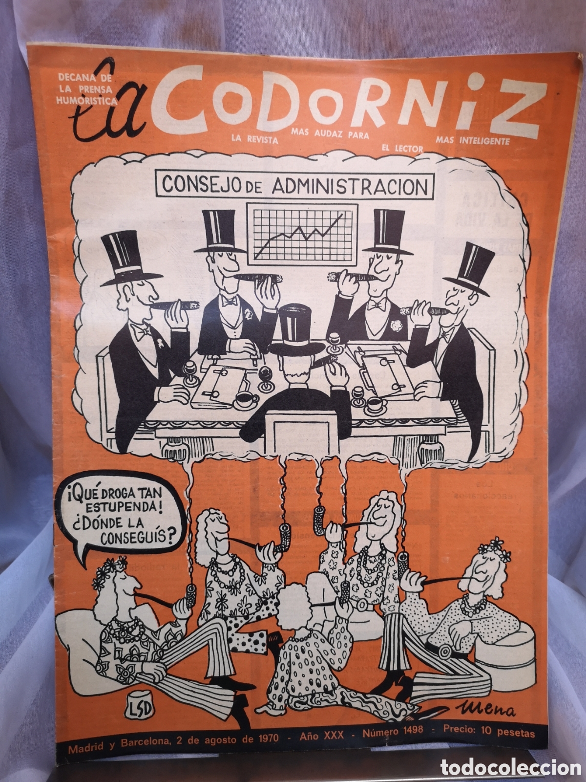 Coleccionismo de Revistas y Peri&oacute;dicos: Revista La Codorniz n&ordm;1498 del 2 de agosto de 1970