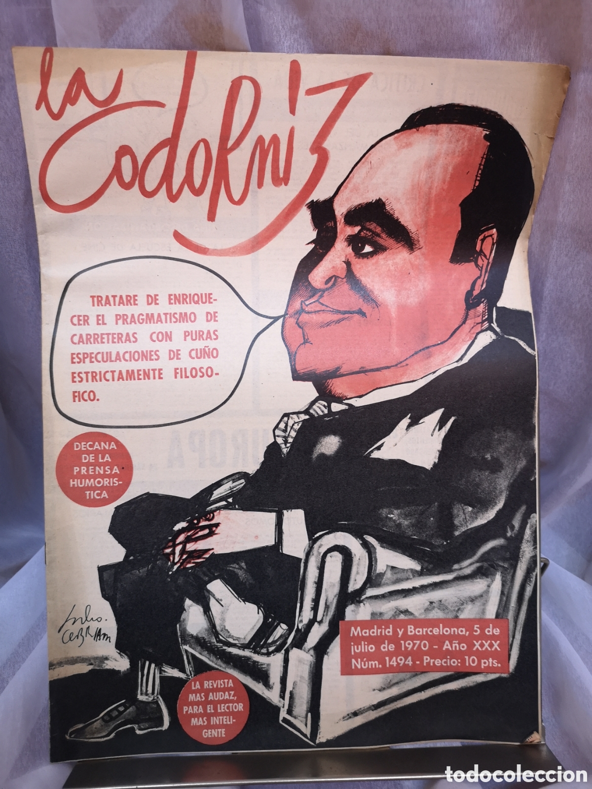 Coleccionismo de Revistas y Peri&oacute;dicos: Revista La Codorniz n&ordm;1494 del 5 de julio de 1970