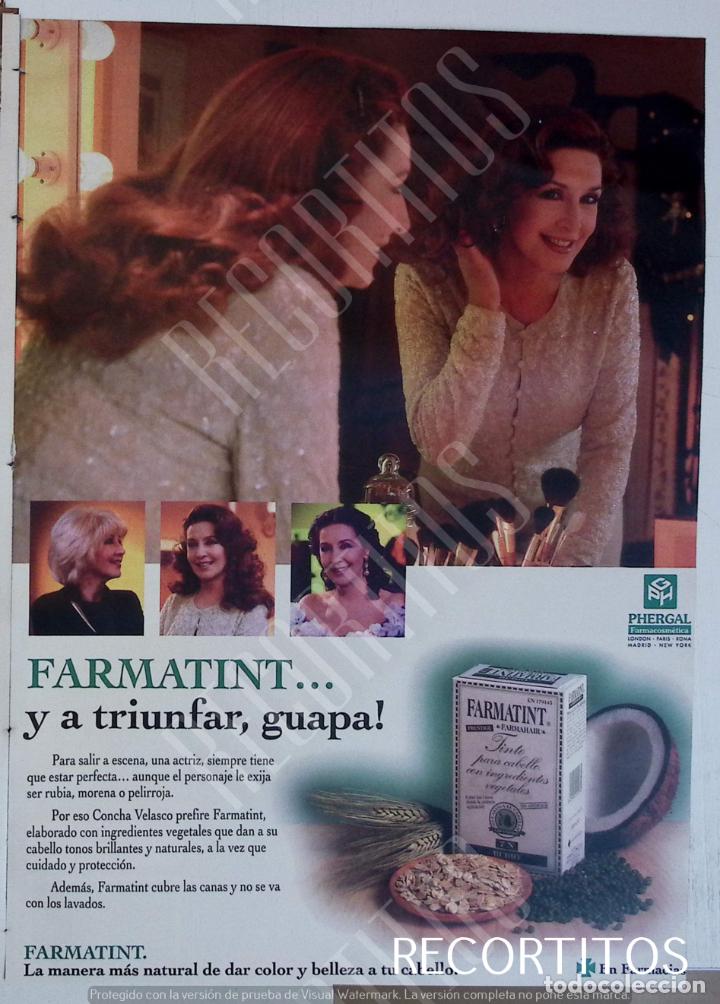 Coleccionismo de revistas y peri&oacute;dicos: FAMOSOS EN LA PUBLICIDAD concha velasco anuncio farmamtint