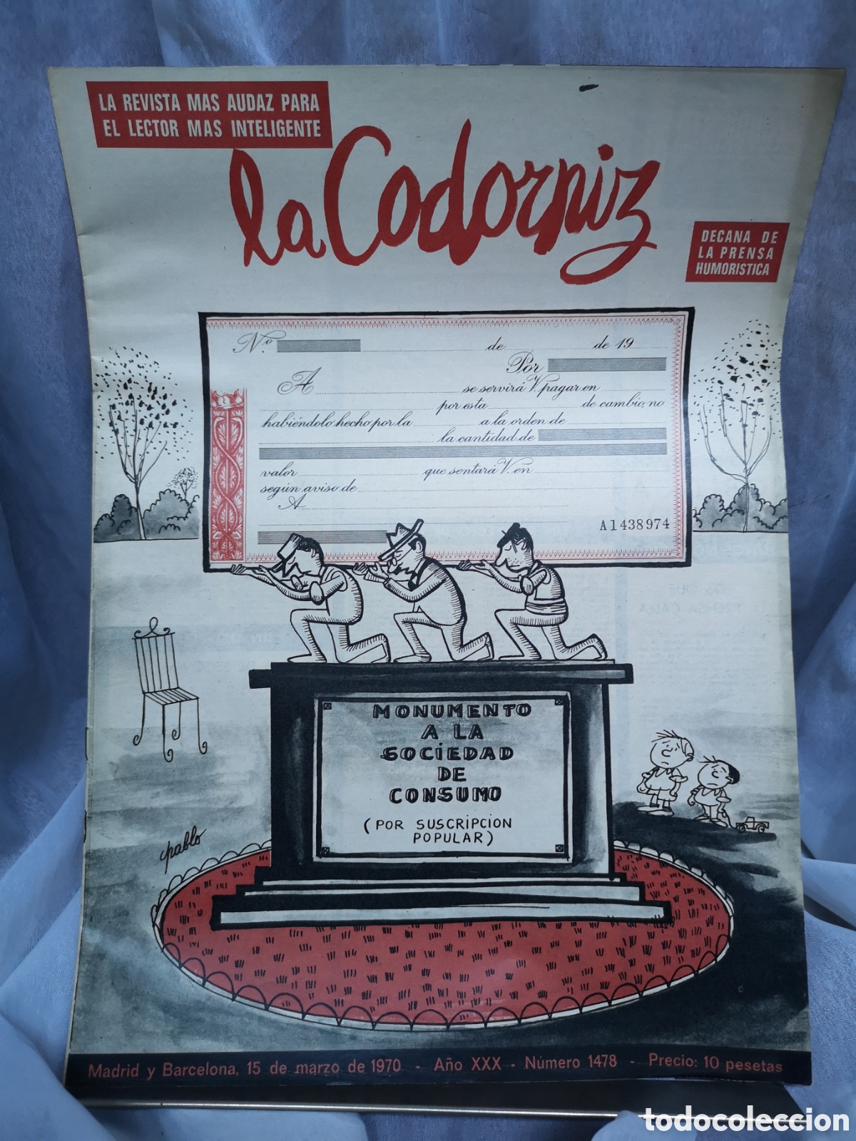 Coleccionismo de Revistas y Peri&oacute;dicos: Revista La Codorniz n&ordm;1478 del 15 de marzo de 1970