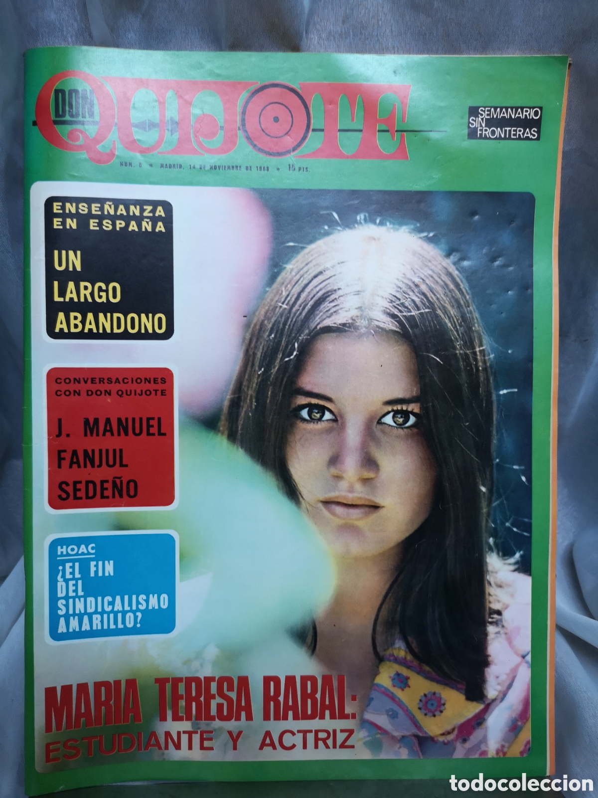 Coleccionismo de revistas y peri&oacute;dicos: Revista Don Quijote n&ordm;6 del 14 de Noviembre de 1968