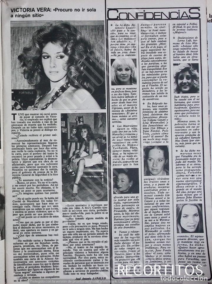 Coleccionismo de revistas y peri&oacute;dicos: victoria vera antonella lualdi lorna luft liv ullman verushka