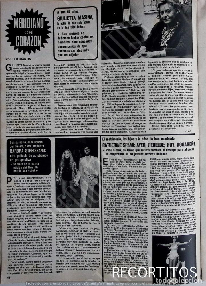 Coleccionismo de Revistas y Peri&oacute;dicos: barbra streisand catherine spaak giulietta masina