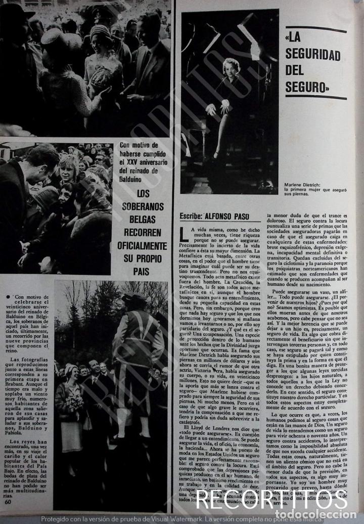 Coleccionismo de revistas y peri&oacute;dicos: balduino de belgica fabiola marlene dietrich - Foto 1