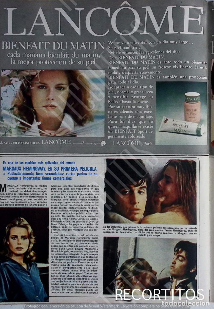 Coleccionismo de Revistas y Peri&oacute;dicos: MARGAUX HEMINGWAY dino de laurentis Chris Sarandon lipstick