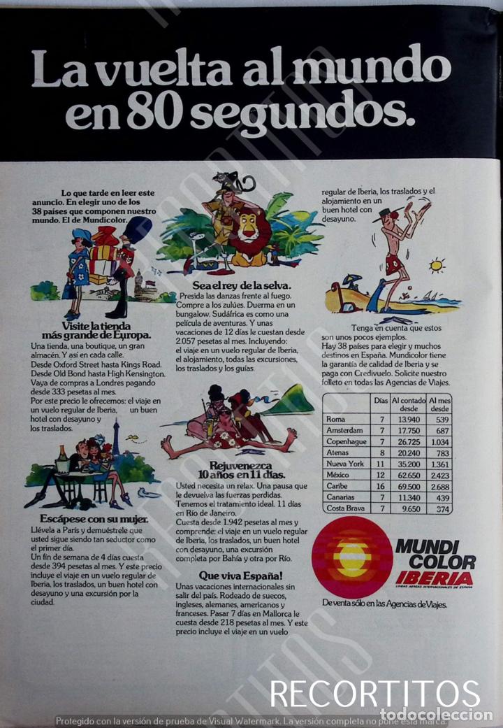 Coleccionismo de revistas y peri&oacute;dicos: iberia mundi color anuncio publicidad