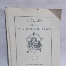 Coleccionismo de Revistas y Periódicos: ANALES DE LA UNIVERSIDAD DE CUENCA N°3 TOMO XVII - 1961. Lote 400379089
