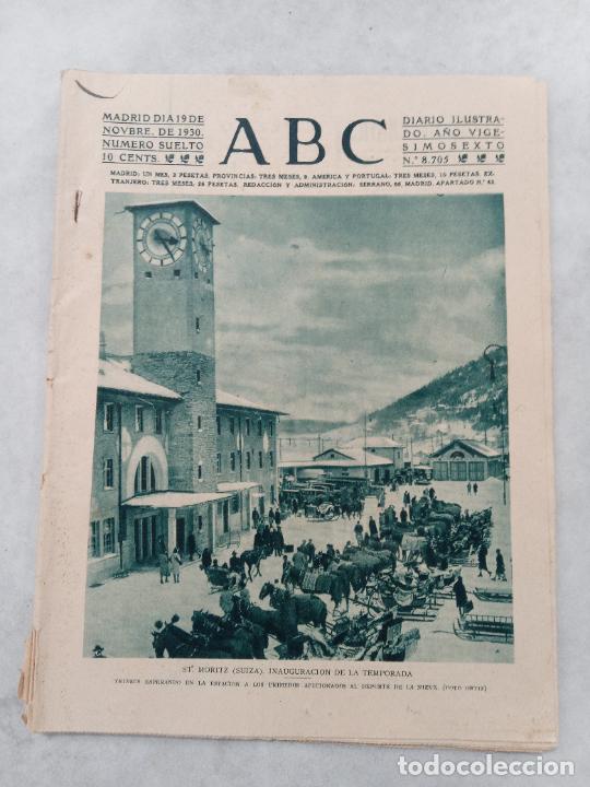 Coleccionismo de Revistas y Peri&oacute;dicos: PERIODICO ABC. 19 NOVIEMBRE 1930. ST MORITZ, INAUGURACI&Oacute;N DE LA TEMPORADA