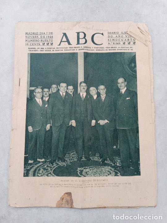 Coleccionismo de Revistas y Peri&oacute;dicos: PERIODICO ABC. 7 NOVIEMBRE 1928. MADRID, EN EL MINISTERIO DE ECONOM&Iacute;A.