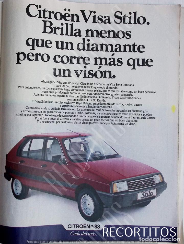 Coleccionismo de Revistas y Peri&oacute;dicos: citroen visa stilo 83 anuncio publicidad
