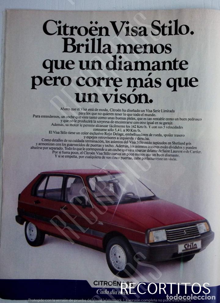 Coleccionismo de Revistas y Peri&oacute;dicos: citroen visa stilo 83 anuncio publicidad