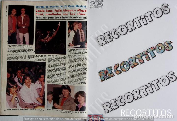 Coleccionismo de Revistas y Peri&oacute;dicos: camilo sesto pablo abraira miguel bose lorenzo santa maria