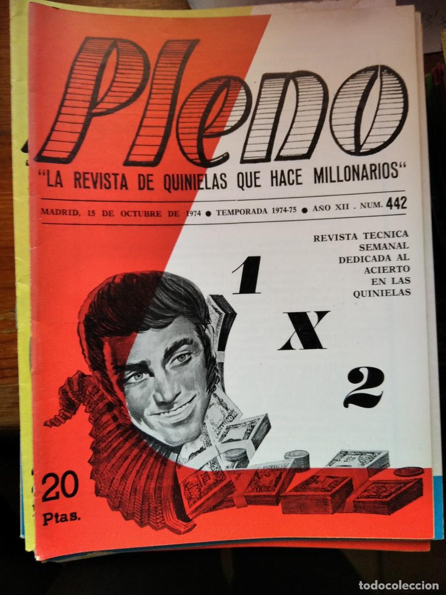 Coleccionismo de Revistas y Peri&oacute;dicos: Antigua revista Pleno Acierto Quinielas 442 1974 1x2
