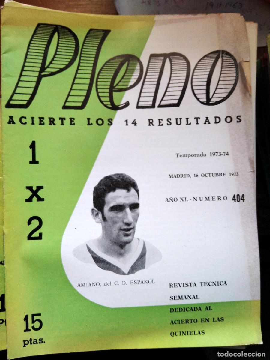 Coleccionismo de Revistas y Peri&oacute;dicos: Antigua revista Pleno acierto quiniela futbol 16 Octubre 1973 404