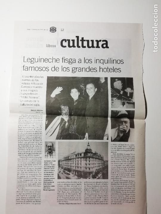 Coleccionismo de Revistas y Peri&oacute;dicos: Recorte Libro Hotel Nirvana Manuel Leguineche 1999 Anuncio Parlamento Europeo Diario 16