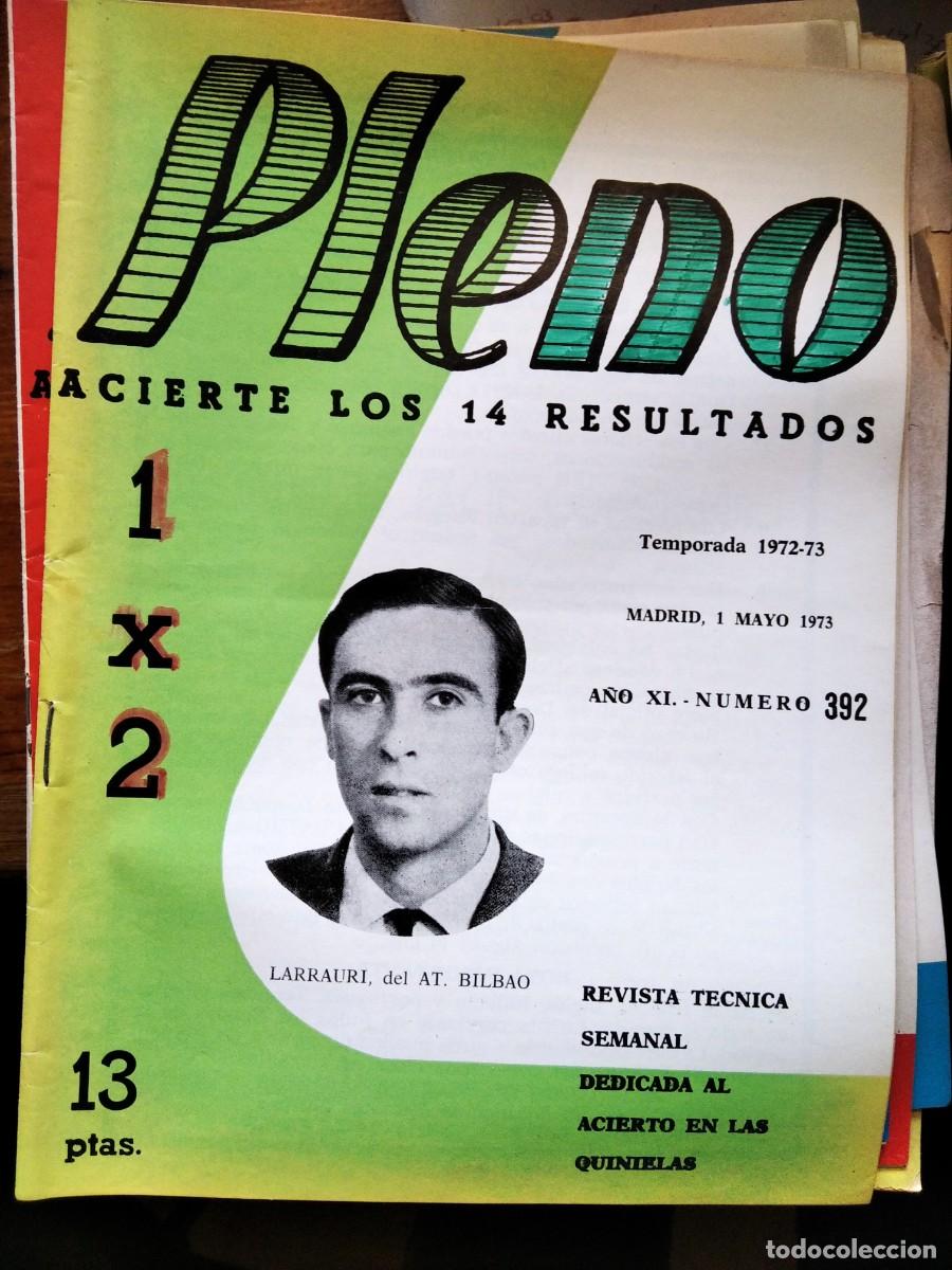 Coleccionismo de Revistas y Peri&oacute;dicos: Antigua revista Pleno acierto quiniela futbol 1 Mayo 1973 392