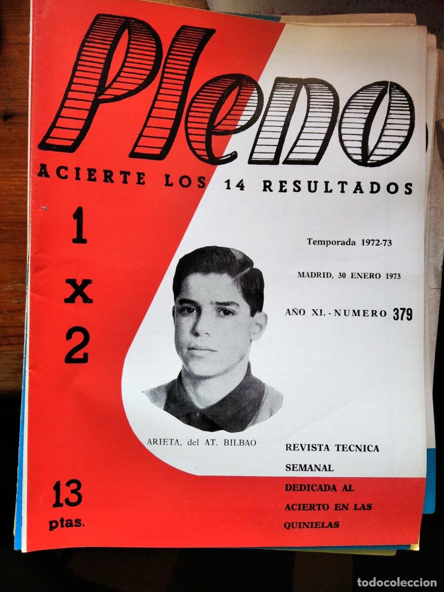 Coleccionismo de Revistas y Peri&oacute;dicos: Antigua revista Pleno acierto quiniela futbol 30 Enero 1973 379