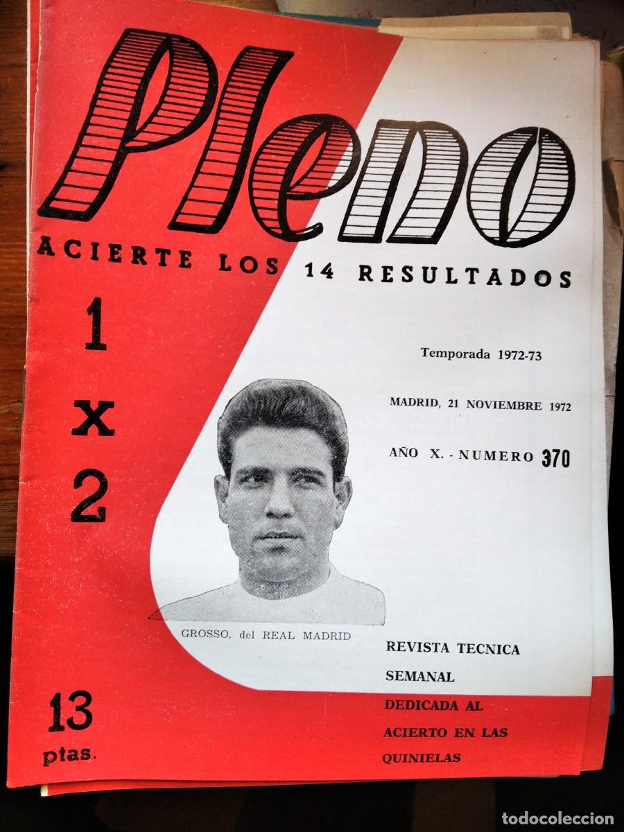 Coleccionismo de Revistas y Peri&oacute;dicos: Antigua revista Pleno acierto quiniela futbol 21 Noviembre 1973 370
