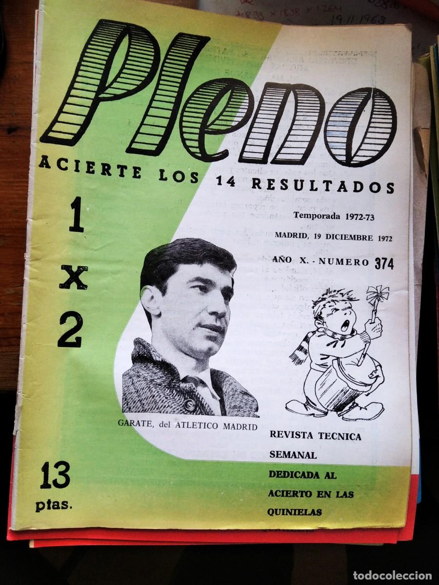 Coleccionismo de Revistas y Peri&oacute;dicos: Antigua revista Pleno acierto quiniela futbol 19 Diciembre 1972 374