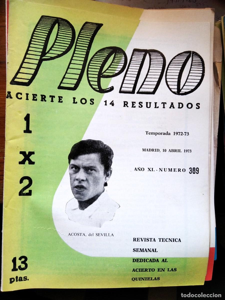 Coleccionismo de Revistas y Peri&oacute;dicos: Antigua revista Pleno acierto quiniela futbol 10 Abril 1973 289