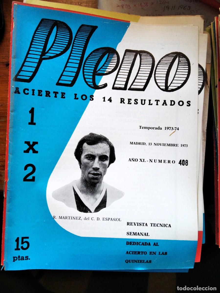 Coleccionismo de Revistas y Peri&oacute;dicos: Antigua revista Pleno acierto quiniela futbol 13 Noviembre 1973 408