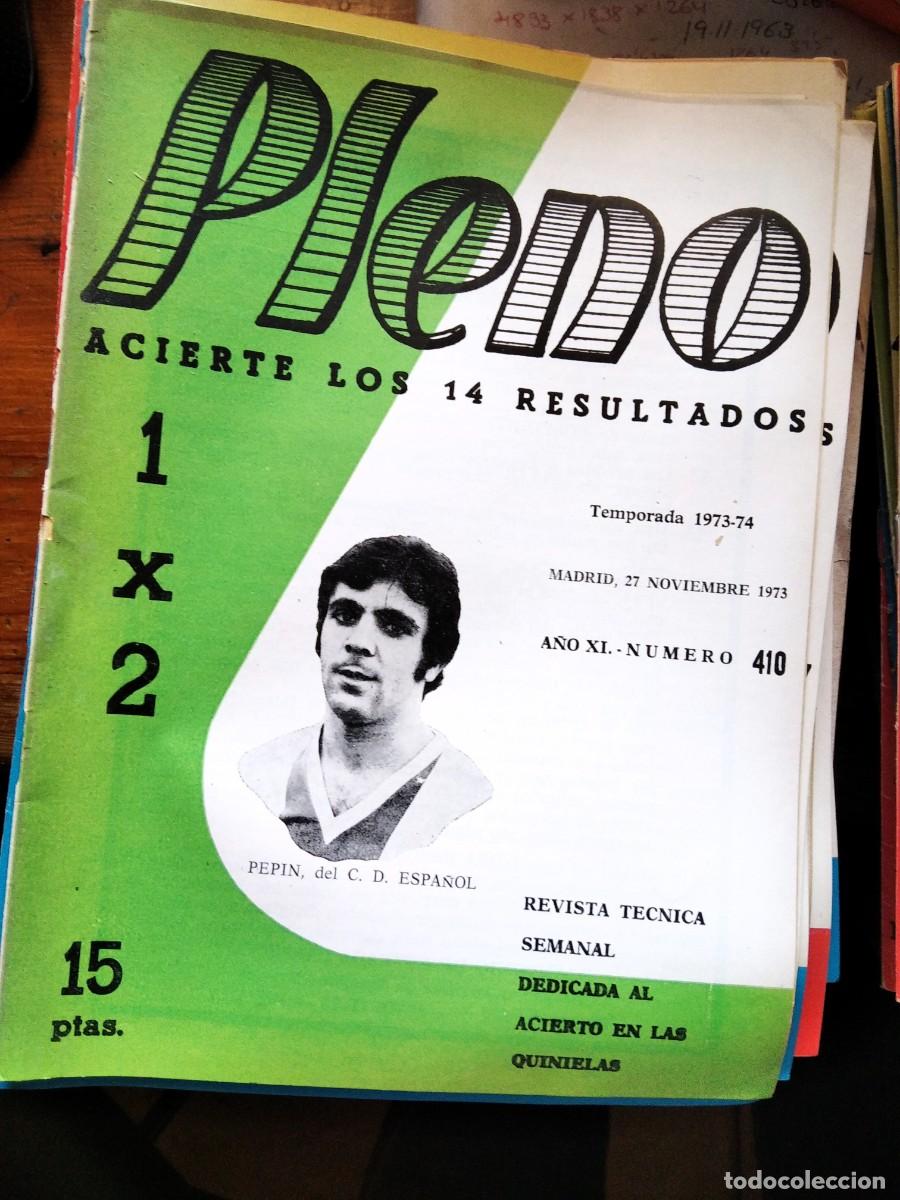 Coleccionismo de Revistas y Peri&oacute;dicos: Antigua revista Pleno acierto quiniela futbol 27 Noviembre 1973 410