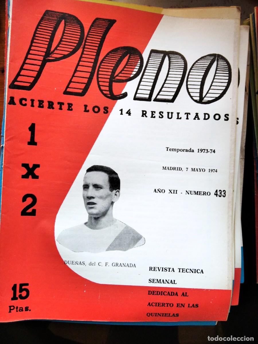 Coleccionismo de Revistas y Peri&oacute;dicos: Antigua revista Pleno acierto quiniela futbol 7 Mayo 1974