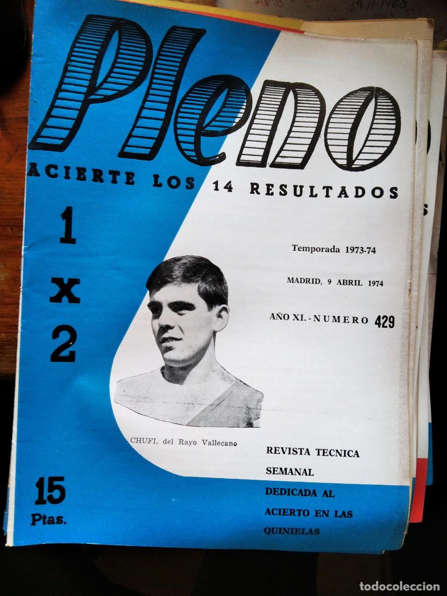 Coleccionismo de Revistas y Peri&oacute;dicos: Antigua revista Pleno acierto quiniela futbol 9 Abril 1974 429