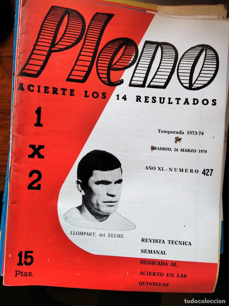 Coleccionismo de Revistas y Peri&oacute;dicos: Antigua revista Pleno acierto quiniela futbol 26 Marzo 1974 427