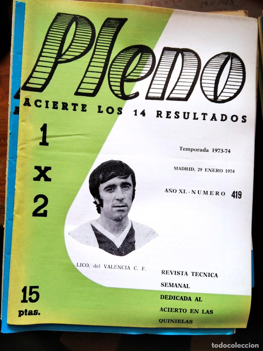 Coleccionismo de Revistas y Peri&oacute;dicos: Antigua revista Pleno acierto quiniela futbol 29 Enero 1974 419
