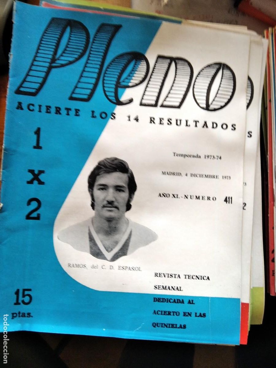 Coleccionismo de Revistas y Peri&oacute;dicos: Antigua revista Pleno acierto quiniela futbol 4 Diciembre 1973 411