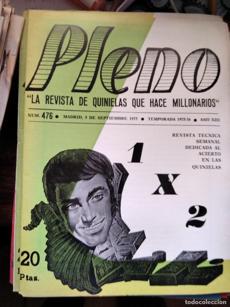 Coleccionismo de Revistas y Peri&oacute;dicos: Antigua revista Pleno acierto quiniela futbol 9 Septiembre 1975 476