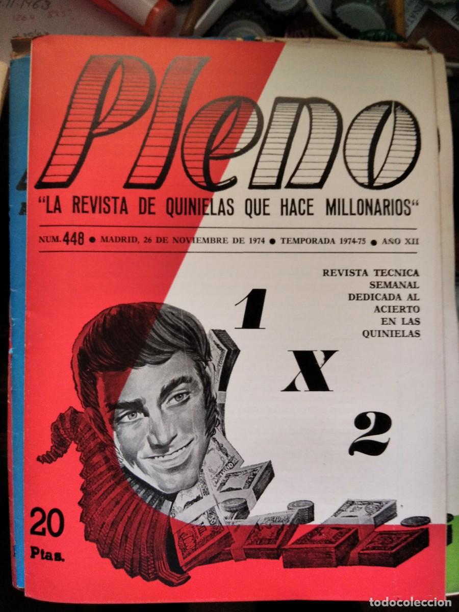 Coleccionismo de Revistas y Peri&oacute;dicos: Antigua revista Pleno acierto quiniela futbol 26 Noviembre 1974 448 p