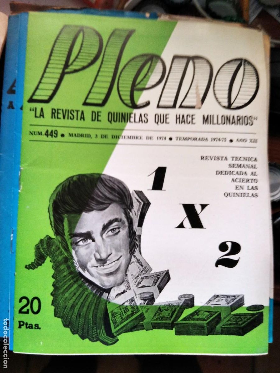 Coleccionismo de Revistas y Peri&oacute;dicos: Antigua revista Pleno acierto quiniela futbol 3 Diciembre 1974 449