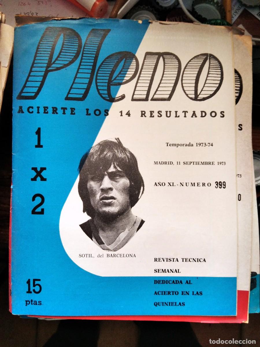 Coleccionismo de Revistas y Peri&oacute;dicos: Antigua revista Pleno acierto quiniela futbol 11 Septiembre 1973 399