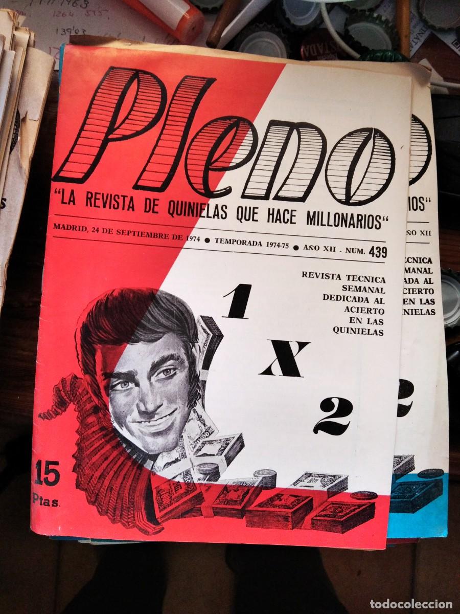 Coleccionismo de Revistas y Peri&oacute;dicos: Antigua revista Pleno acierto quiniela futbol 24 Septiembre 1974 439