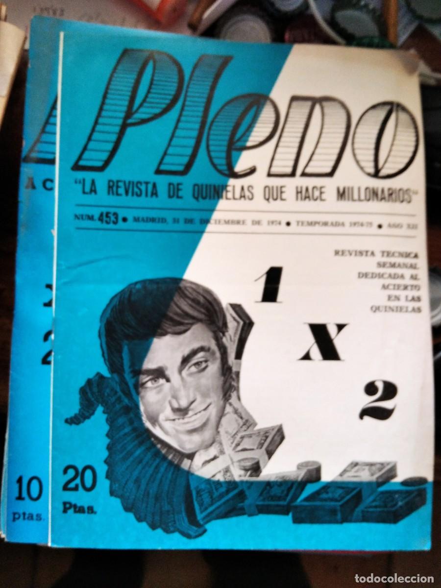 Coleccionismo de Revistas y Peri&oacute;dicos: Antigua revista Pleno acierto quiniela futbol 11 Diciembre 1974