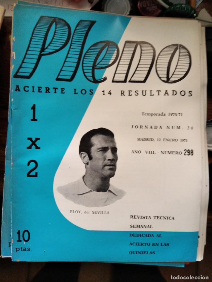 Coleccionismo de Revistas y Peri&oacute;dicos: Antigua revista Pleno acierto quiniela futbol 12 Enero 1971 298
