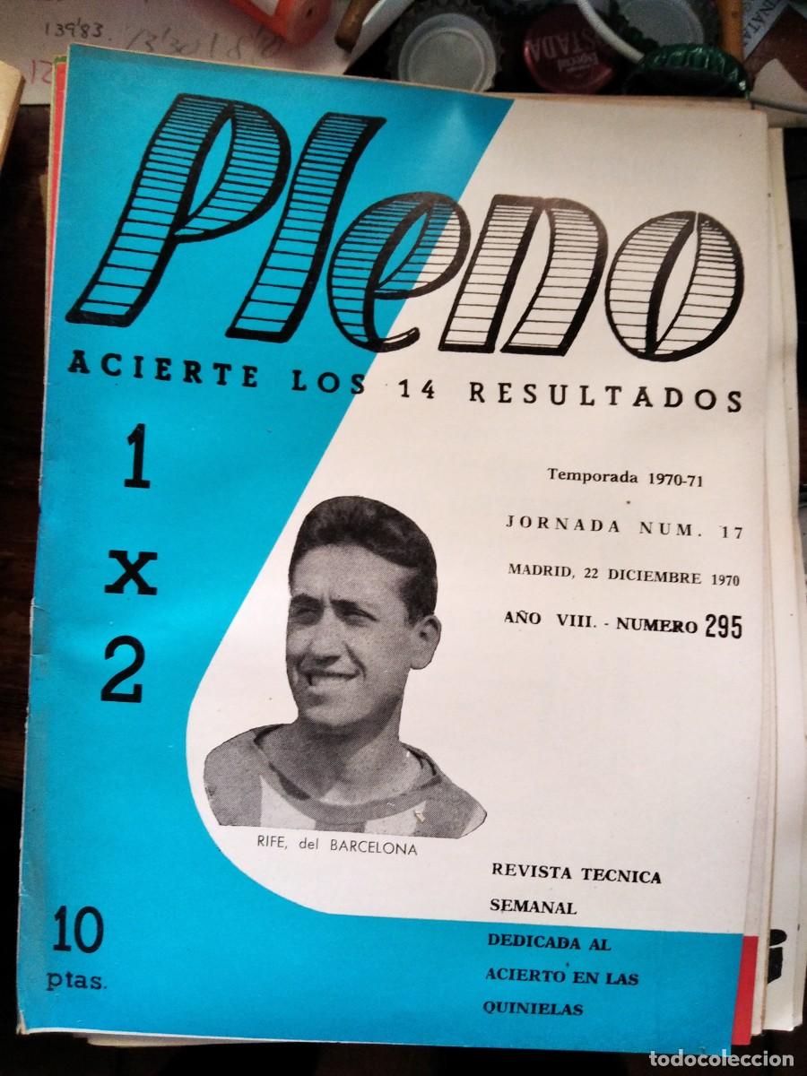 Coleccionismo de Revistas y Peri&oacute;dicos: Antigua revista Pleno acierto quiniela futbol 22 Diciembre 1970