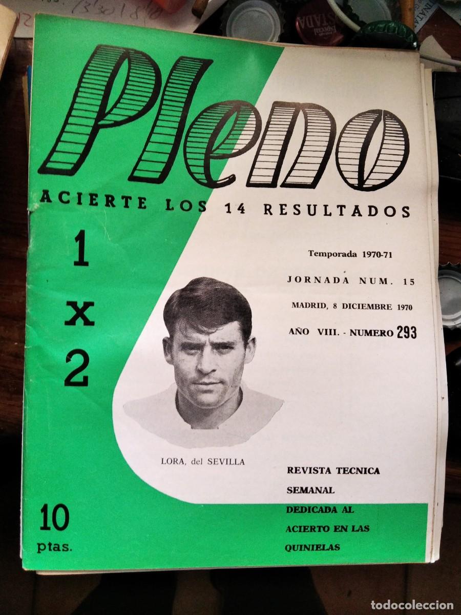 Coleccionismo de Revistas y Peri&oacute;dicos: Antigua revista Pleno acierto quiniela futbol 8 Diciembre 1970