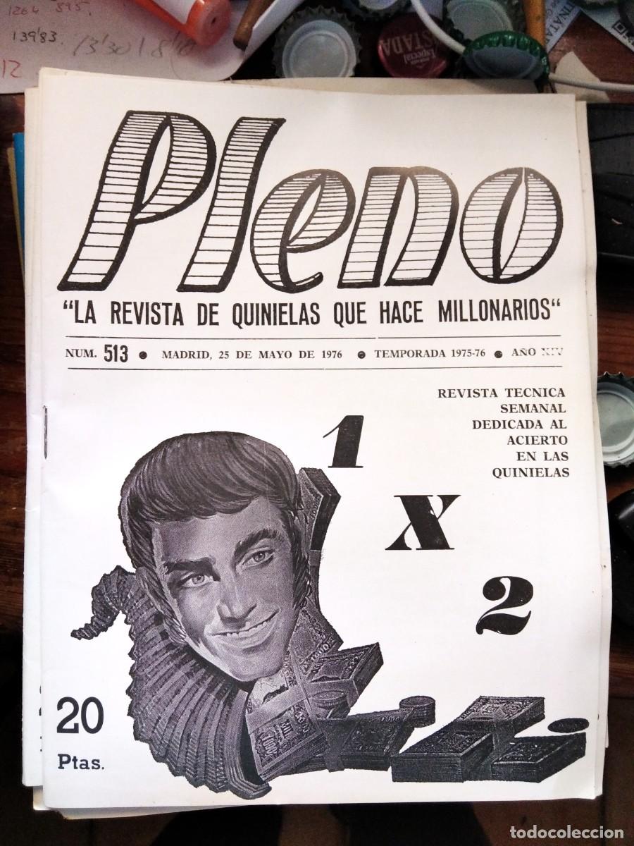 Coleccionismo de Revistas y Peri&oacute;dicos: Antigua revista Pleno acierto quiniela futbol 25 Mayo 1976 513