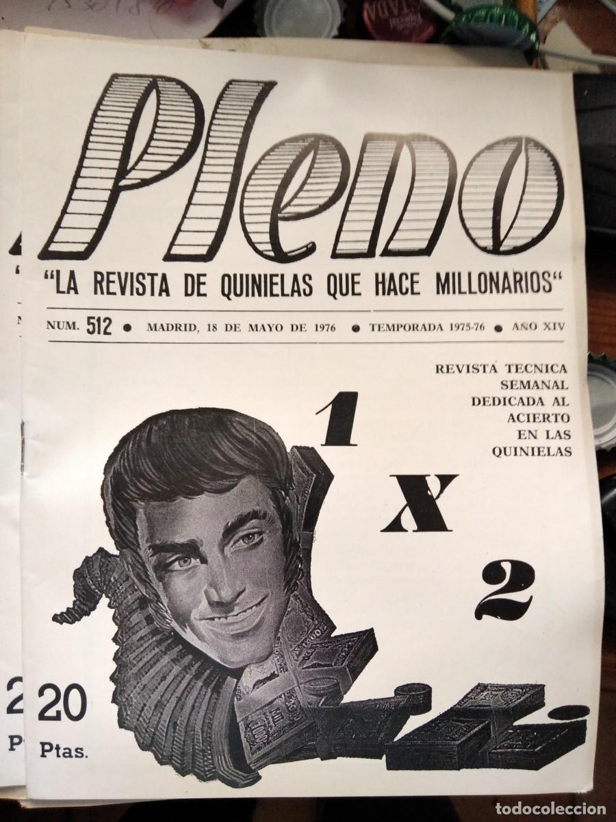 Coleccionismo de Revistas y Peri&oacute;dicos: Antigua revista Pleno acierto quiniela futbol 18 Mayo 1976 512