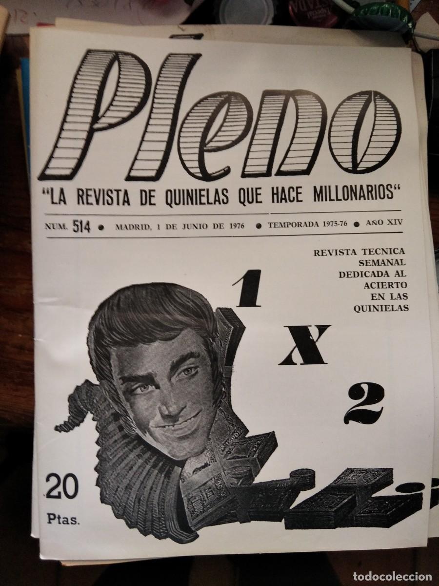 Coleccionismo de Revistas y Peri&oacute;dicos: Antigua revista Pleno acierto quiniela futbol 1 Junio 1976 514